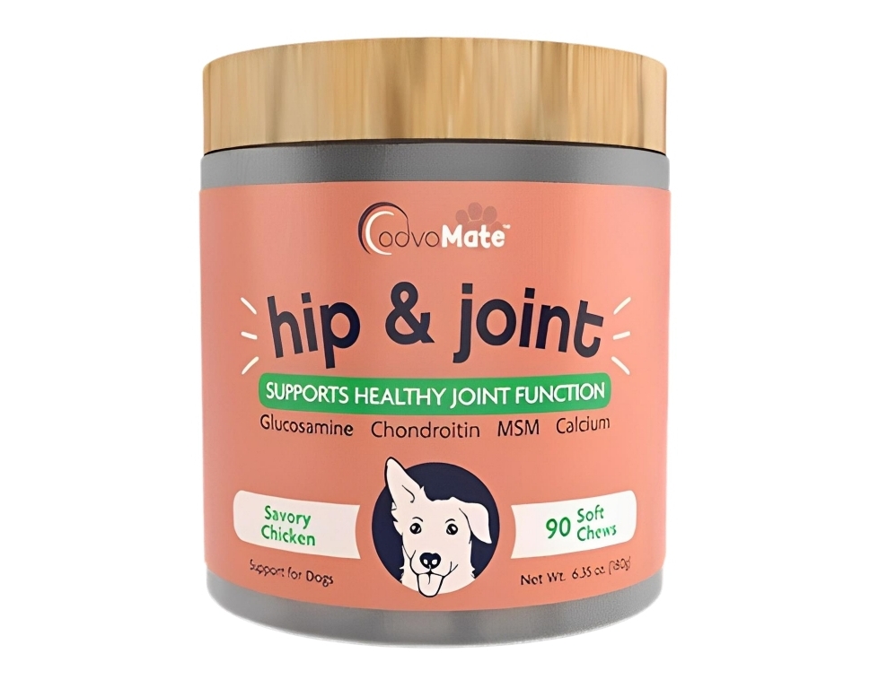 مکمل گلوکزامین و کلسیم مخصوص مفاصل سگ ساخت آمریکا  AdvaMate Hip & Joint Soft Chews For Dogs