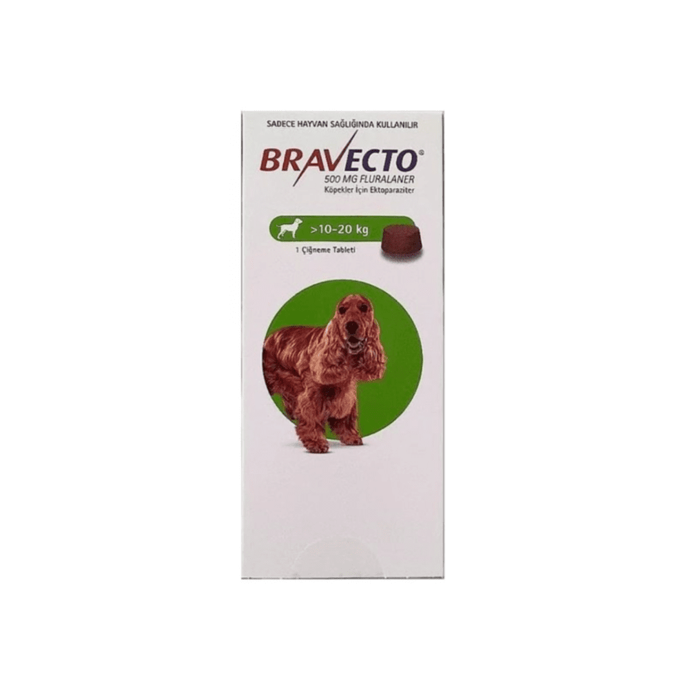 قرص ضد کک و کنه سگ براوکتو 10 تا 20 کیلوگرم Bravecto MG Fluralaner For Medium Dogs