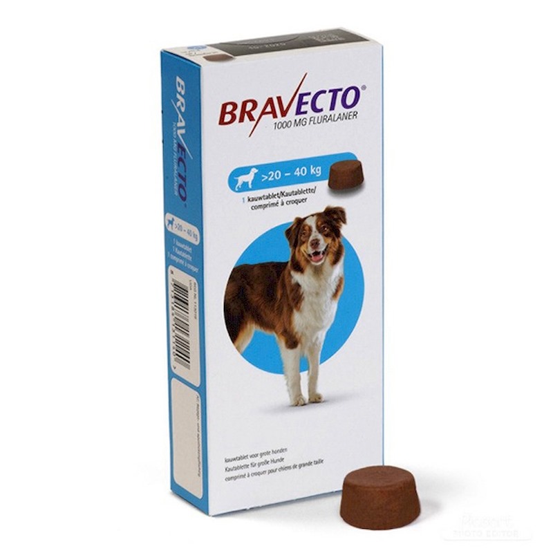 قرص ضدکک و کنه سگ‌های نژاد بزرگ براوکتو 20 تا 40 کیلوگرم Bravecto Flea And Tick Chew For Large Dogs
